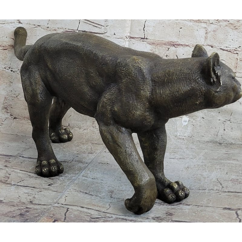 Bronze Metal Imitative Cat Kitten Housecat Sculpture Statue Figurine Feline Art Signed Original