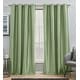 preview thumbnail 32 of 43, ATI Home Chatra Faux Silk Grommet Top Curtain Panel Pair 54X96 - Sage