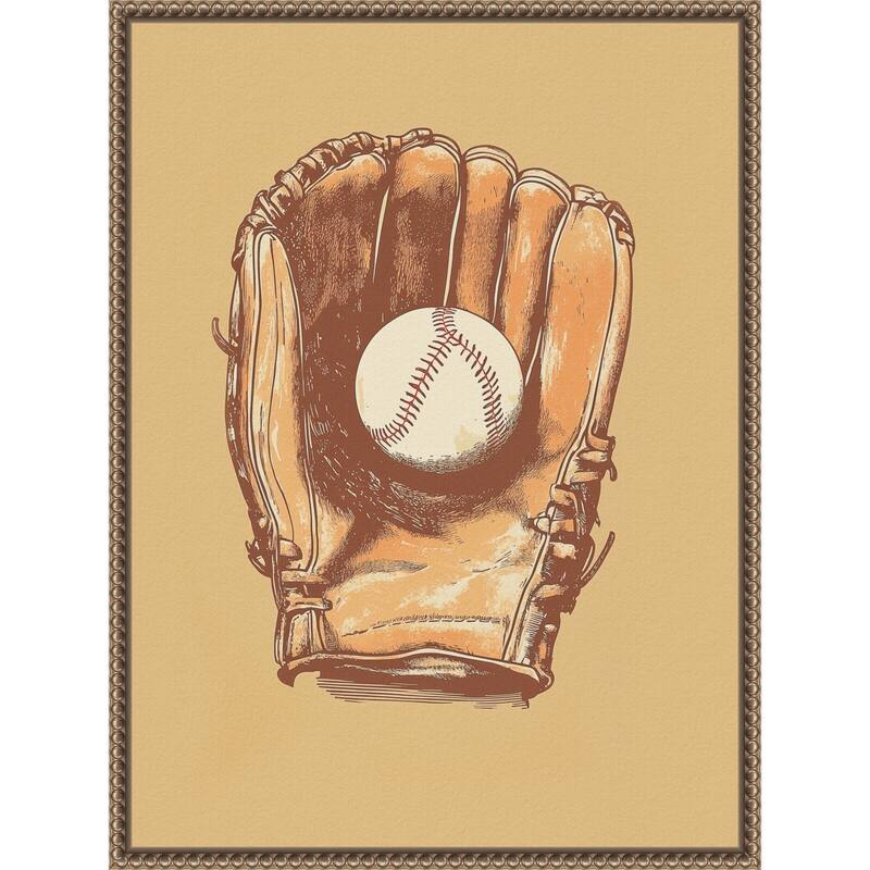 Baseball Glove by Andreas Magnusson (18 x 24 in.), Framed Canvas Wall Art Print