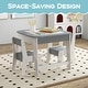 preview thumbnail 4 of 7, Gymax 3-in-1 Kids Wooden Table & 2 Chairs Set w/ Storage Detachable
