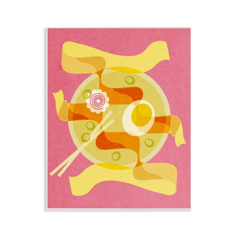 Stupell Retro Mod Ramen Bowl Wall Plaque Art Design By Lil' Rue - 11 x 14