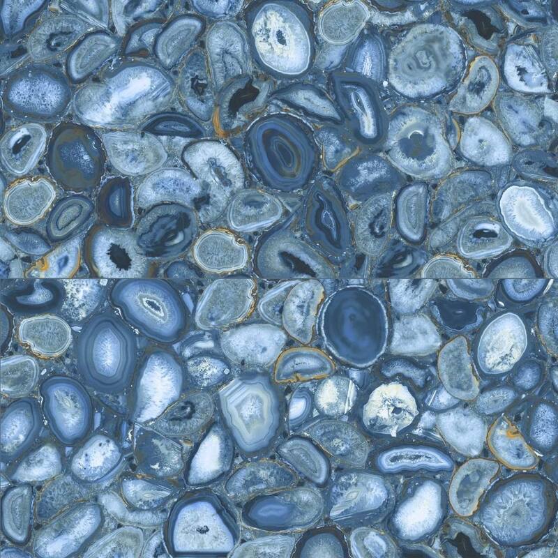 The Tile Life Geode 24x48 Blue Polished Porcelain Floor & Wall Tile