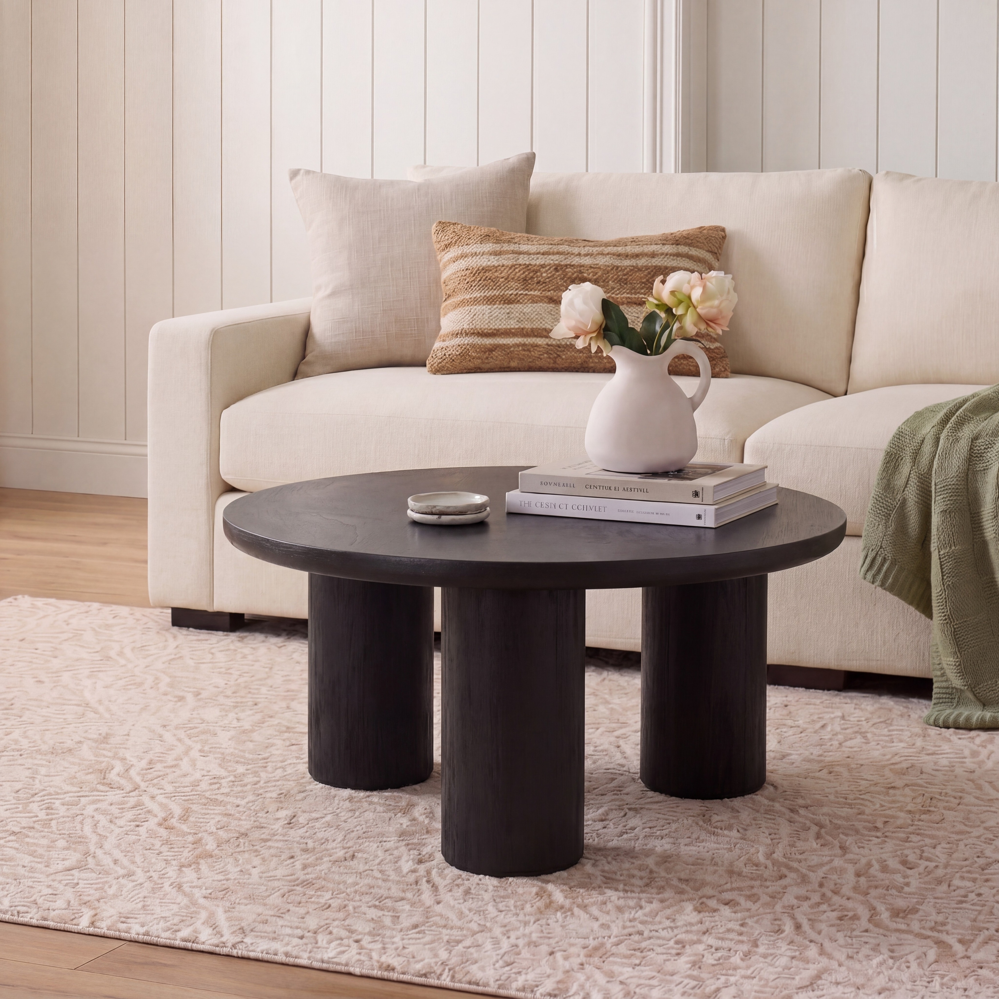 SAFAVIEH Mork Rustic Engineered Wood Coffee Table, 40-Inch - 40Wx40Dx18H