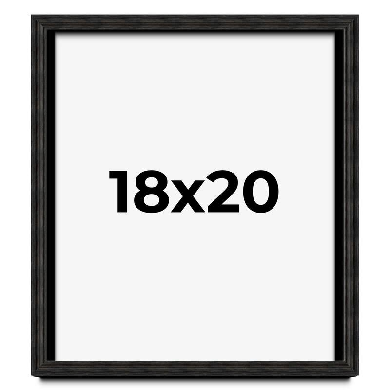 18x20 Shadow Box Black Rustic Barnwood Display Frame | 1.125 Inch