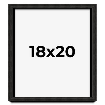 18x20 Shadow Box Black Rustic Barnwood Display Frame | 1.125 Inch