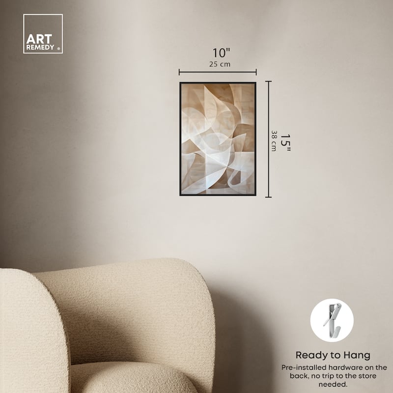 Art Remedy Scattered Thoughts Framed Abstract Shapes 1 Piece Canvas Wall Art