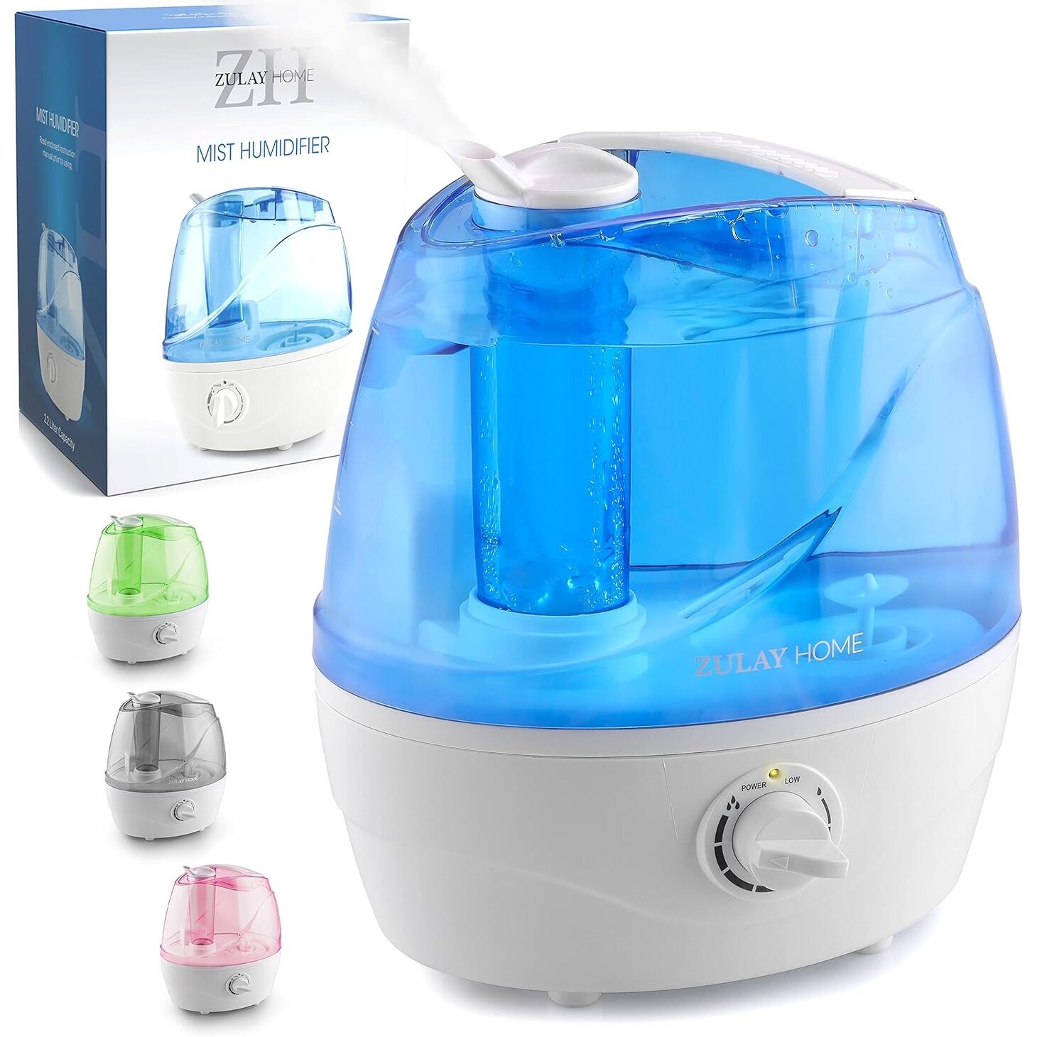 Zulay Kitchen Cool Mist Humidifiers For Bedroom