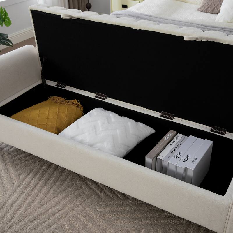 Modern Upholstered Storage Bench