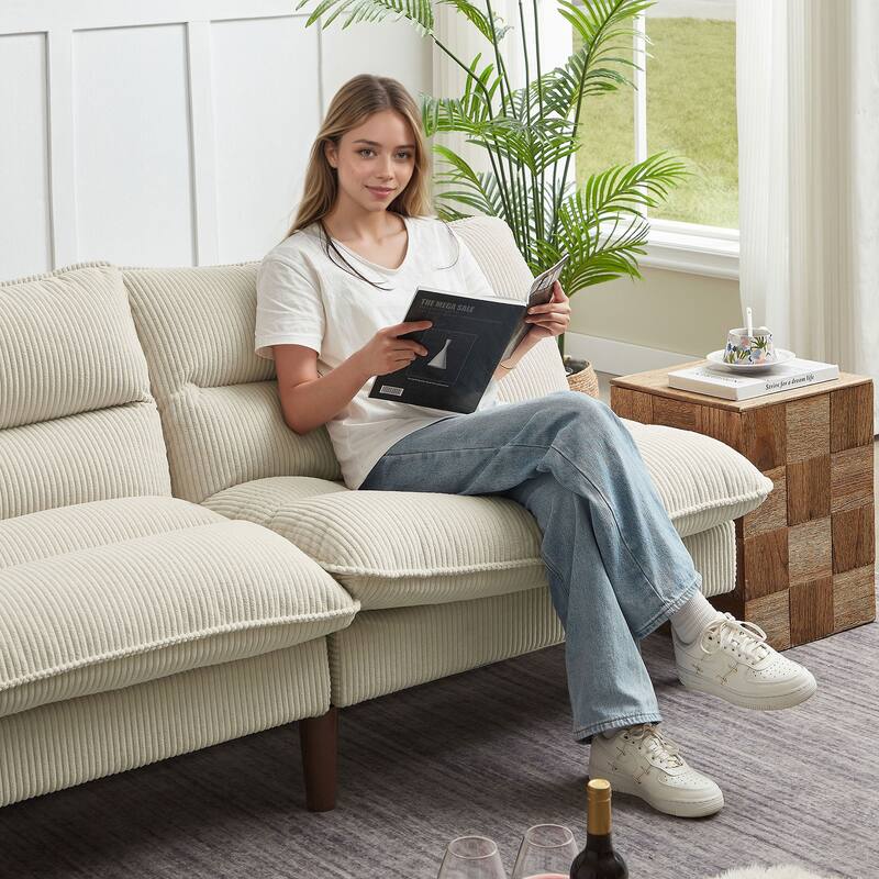 Cordury Armless Futon Sofa Bed