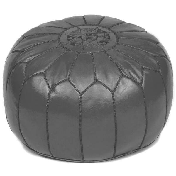 Handmade Leather Pouf Ottoman Morocco On Sale Overstock 10234844