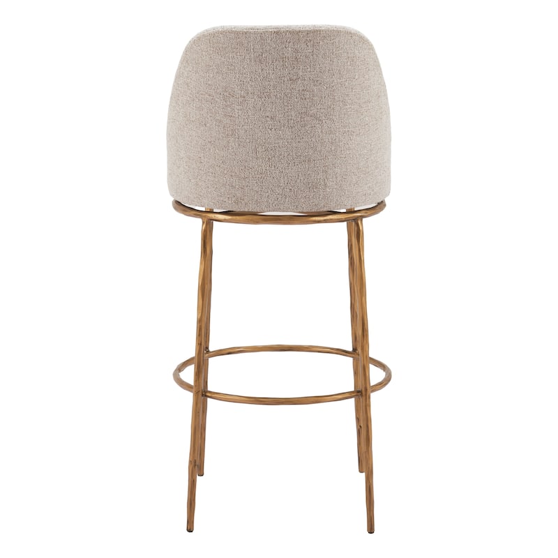 Nordhavn Swivel Barstool Beige & Gold