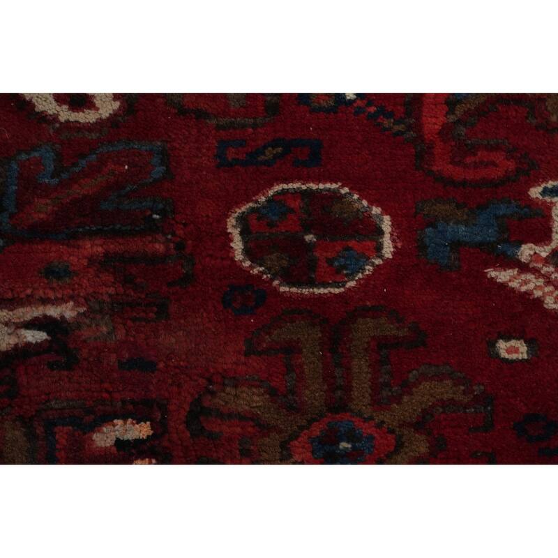 Hand Knotted Oriental 100% Wool Carpet Traditional Medallion Red Heriz Area Rug - 11' 4'' X 8' 7''
