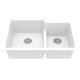 preview thumbnail 48 of 54, Karran Top Mount Large/Small Bowl Quartz Kitchen Sink - 33" x 22" x 9" - 33" x 22" x 9"