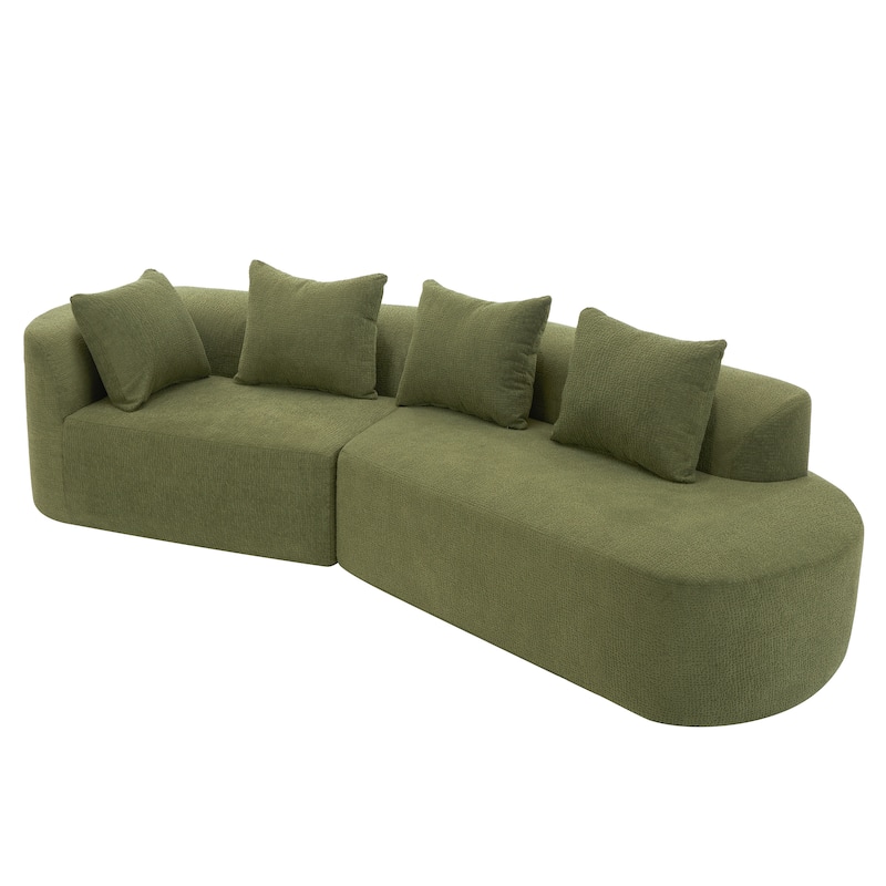 Christopher Knight Home - Olivia Curved Foam Sofa Set - 116"L