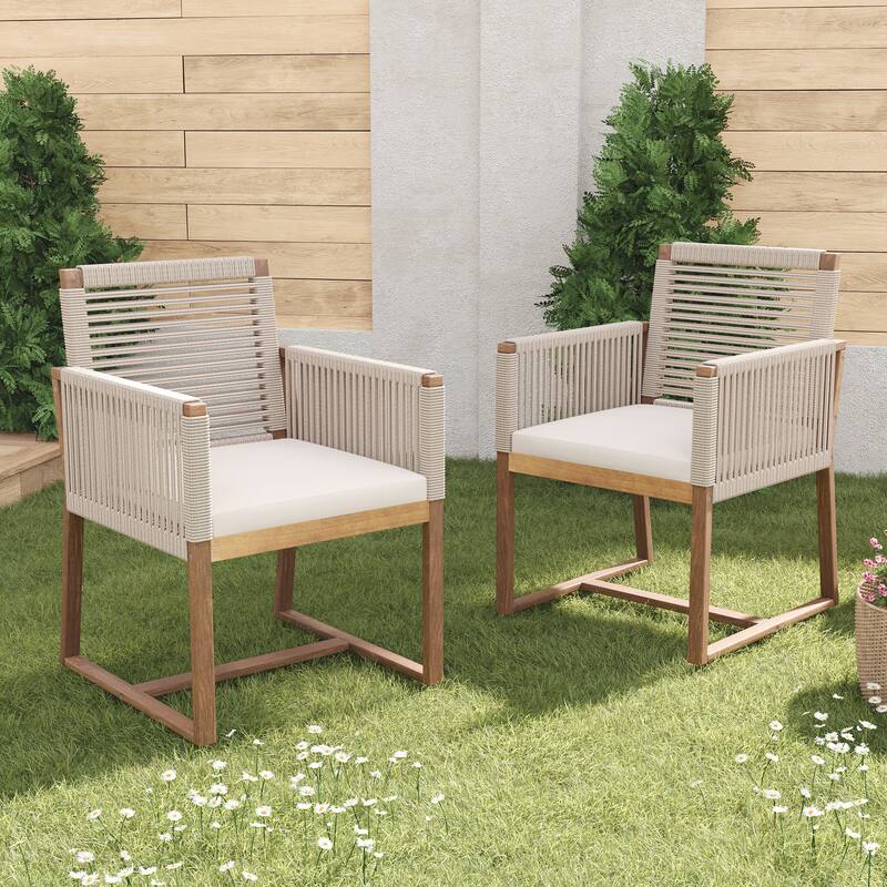 Outdoor Dining Chairs Set Of 2 (Excluding the table)
