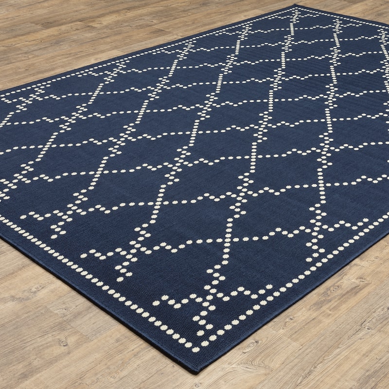 Style Haven Marianna Geometric Trellis Indoor Outdoor Area Rug