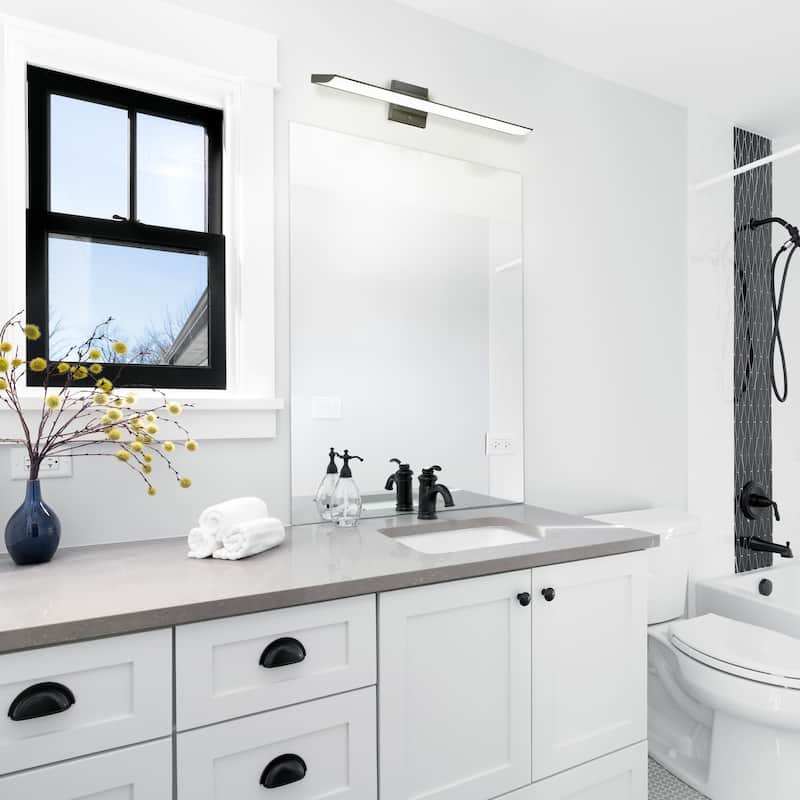 Eglo Tabiano Matte Black Integraded LED Vanity Light - Matte Black