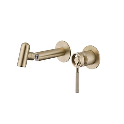 Solid Brass Wall Mounted 360° rotation Single-Handle Bathroom Faucet