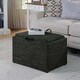 preview thumbnail 37 of 48, Convenience Concepts Designs4Comfort Accent Storage Ottoman with Reversible Tray Dark Charcoal Grey Fabric