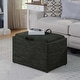 preview thumbnail 21 of 41, Porch & Den Claiborne Storage Ottoman with Reversible Tray Dark Charcoal Grey Fabric
