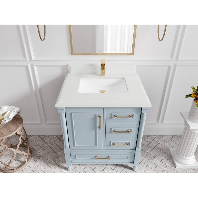 Willow Collections 30 in. W x 22 in. D Aberdeen Single Sink Bathroom Vanity with Countertop