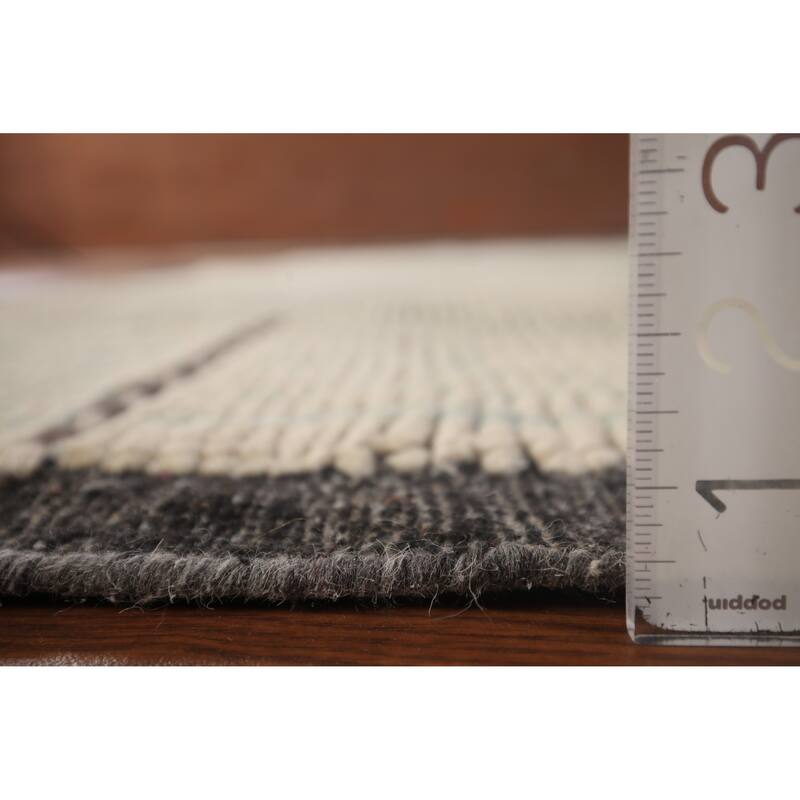 Ivory Moroccan Oriental Large Area Rug Hand-Knotted Wool Carpet - 12'0"x 15'3"