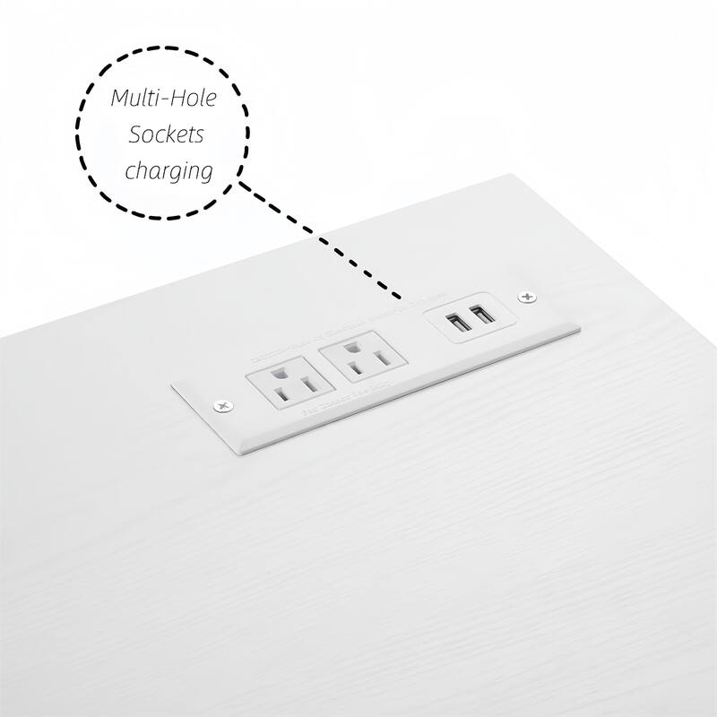 Electric Fireplace TV Stand with LED Lights and USB Charging Outlet