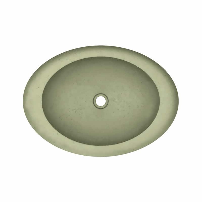 Cuyama NativeStone and Concrete Drop-in Bathroom Sink - 21" x 15" x 5"