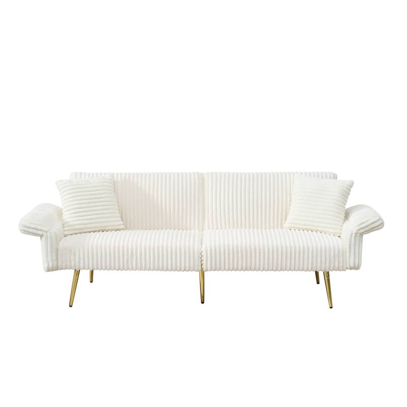 79 inch corduroy sofa bed, foldable double sofa bed