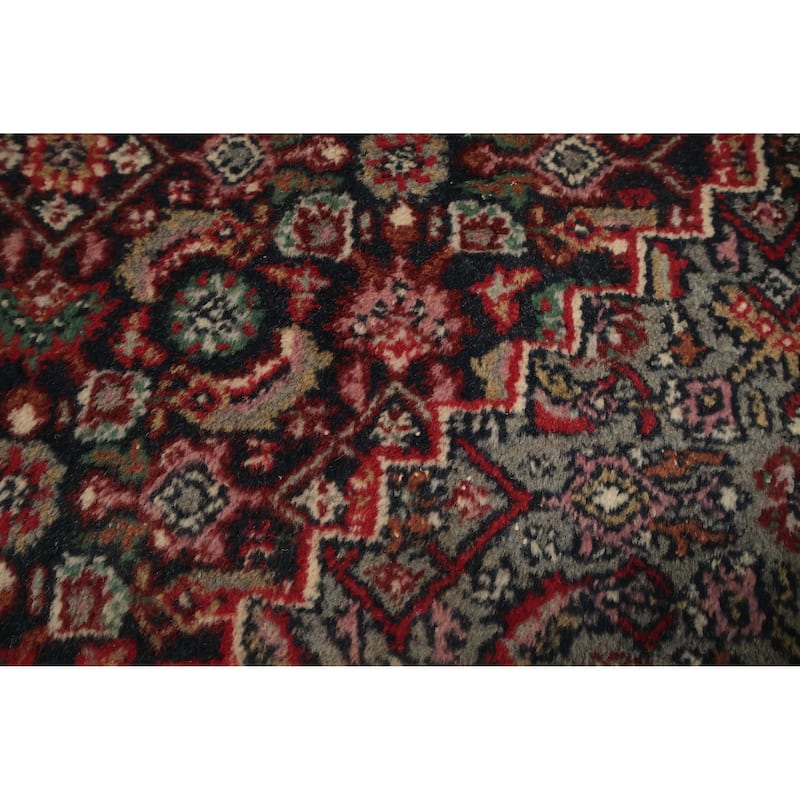 Hand Knotted Oriental 100% Wool Carpet Traditional Floral Red Tabriz-Mahi Area Rug - 10' 0'' X 7' 9''