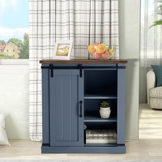 32" Compact TV Stand for 40" TVs w/ Barn Door Design - 32" in Width