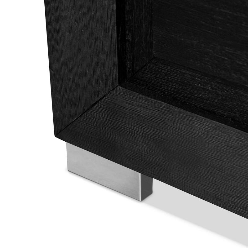 Furniture of America Alaric Modern 3-Piece Black Wood Chest and 2-Nightstand Bedroom Set