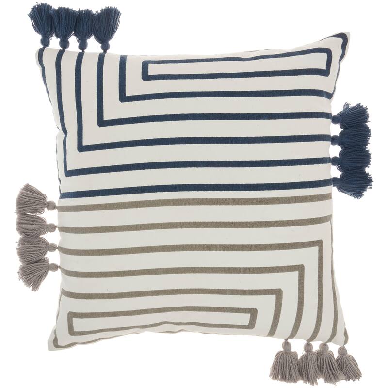 Mina Victory Geometric Lines Throw Pillow