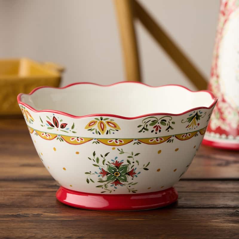 Certified International Provence Deep Bowl 10.5" x 5.5",132 oz. - 10.5'' W x 10.5'' D x 5.5'' H