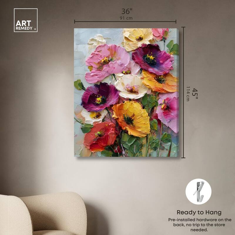 Floral Texture II Canvas by Art Remedy, Gallery Wrapped
