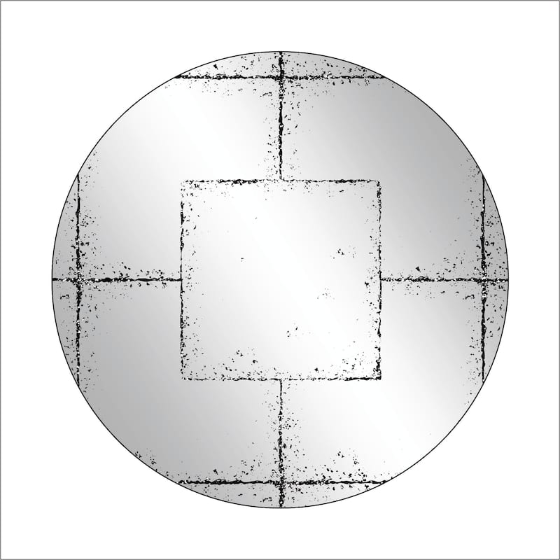 Round wall-mounted mirror - Black,White