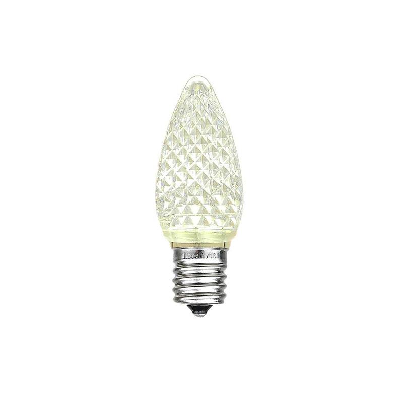 25 Pack C7 LED Twinkle Outdoor Christmas Replacement Bulbs, Warm White, C7/E12 Base