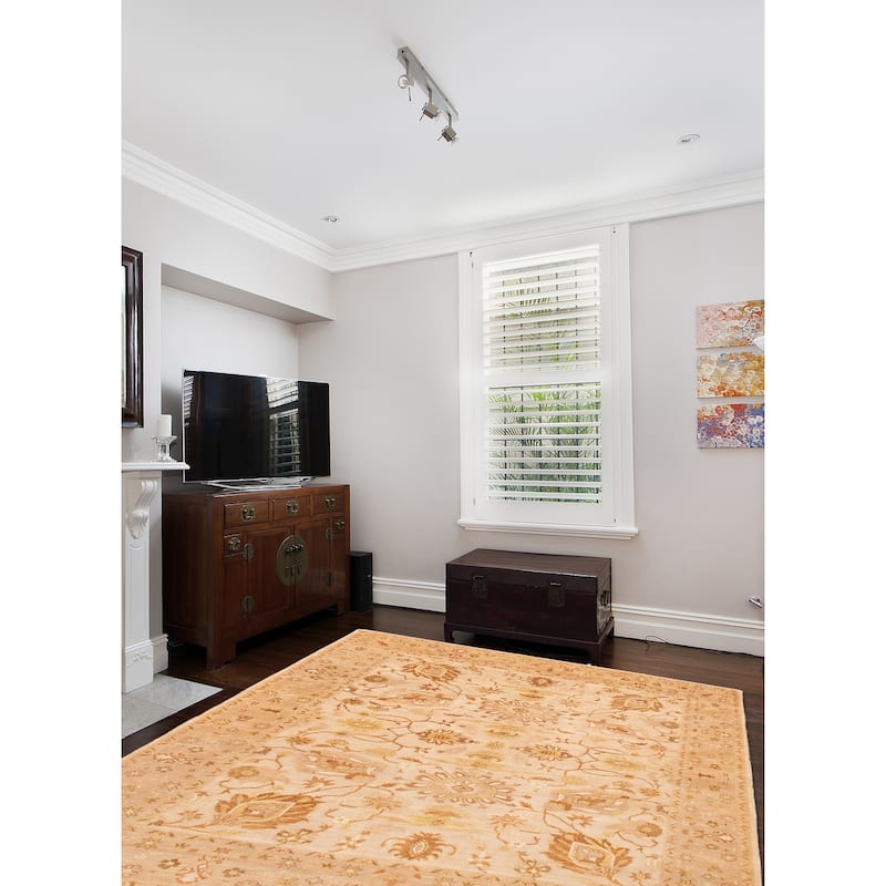 ECARPETGALLERY Hand-knotted Chobi Finest Beige Wool Rug - 7'10 x 9'6