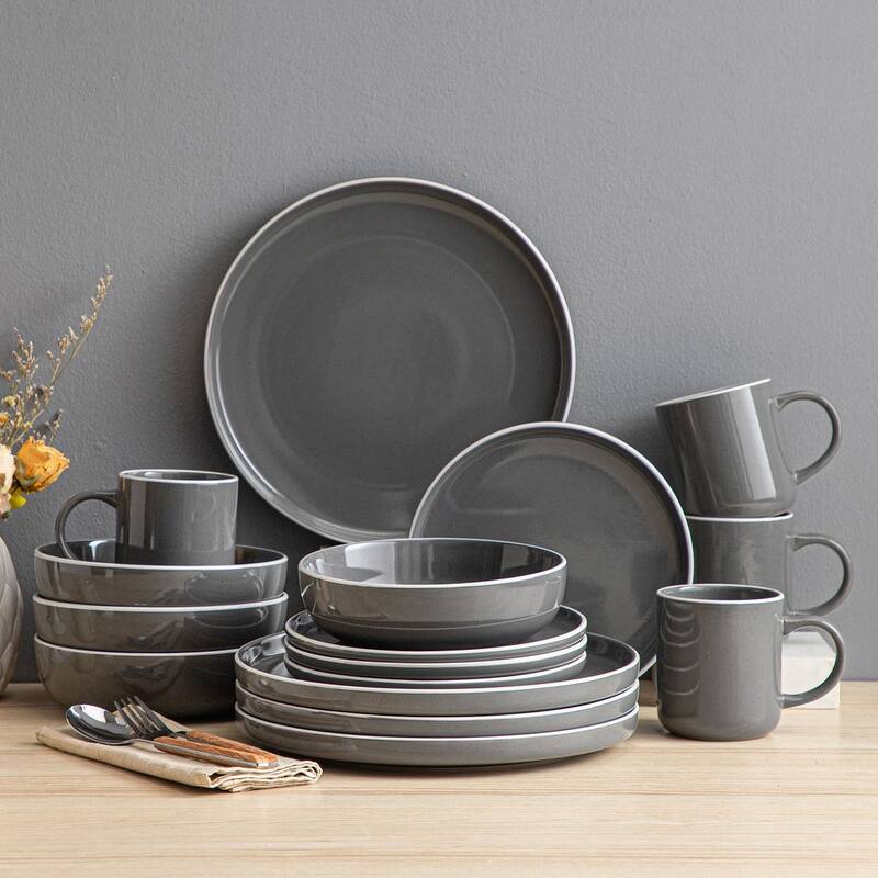 vancasso Sesam 16-Piece Speckled Dinnerware Set, Service for 4