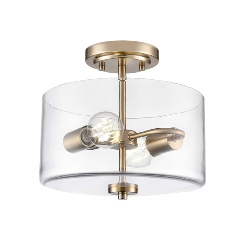 Millennium Lighting 2710 Verlana 2 Light 11" Wide Semi-Flush Drum - Modern Gold