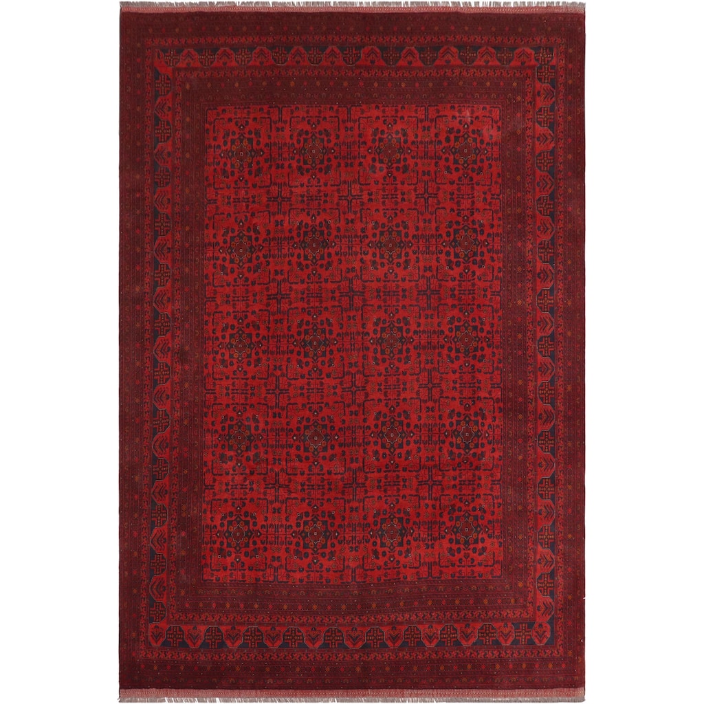 Tribal Biljik Khal Mohammadi Layne Red/Blue Rug - 10'3'' x 12'10''