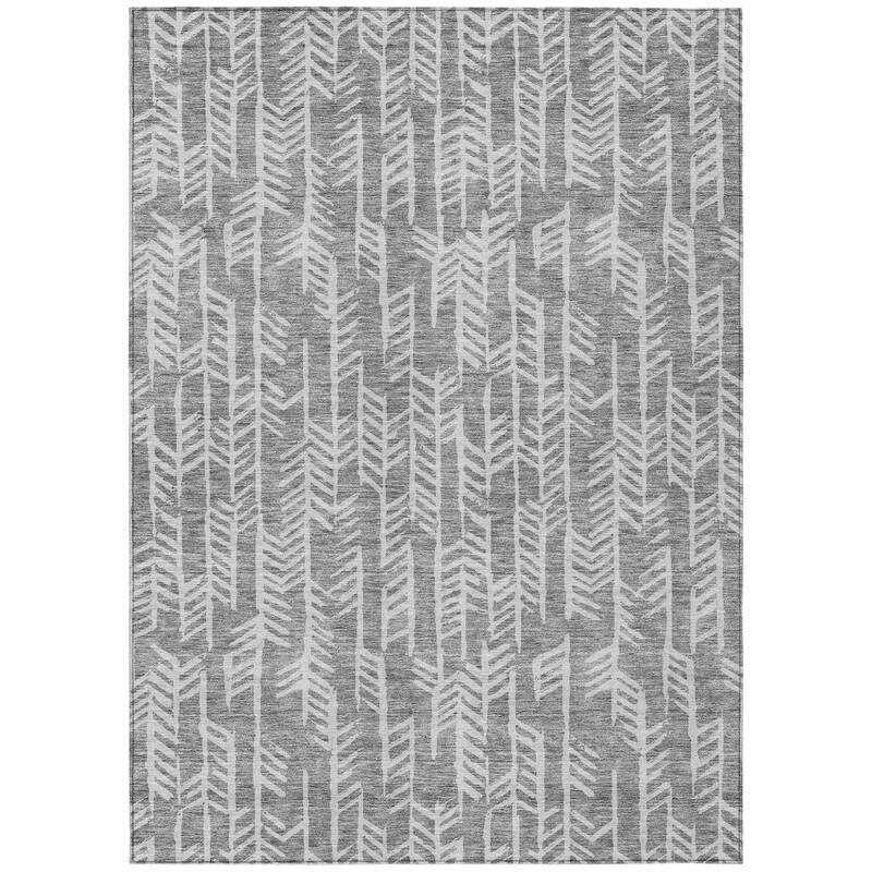 HomeRoots Tribal Transitional Rectangle Outdoor Rug