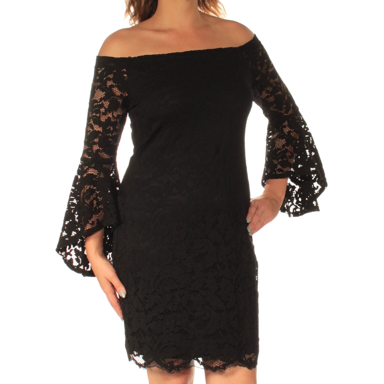 karen kane black lace dress