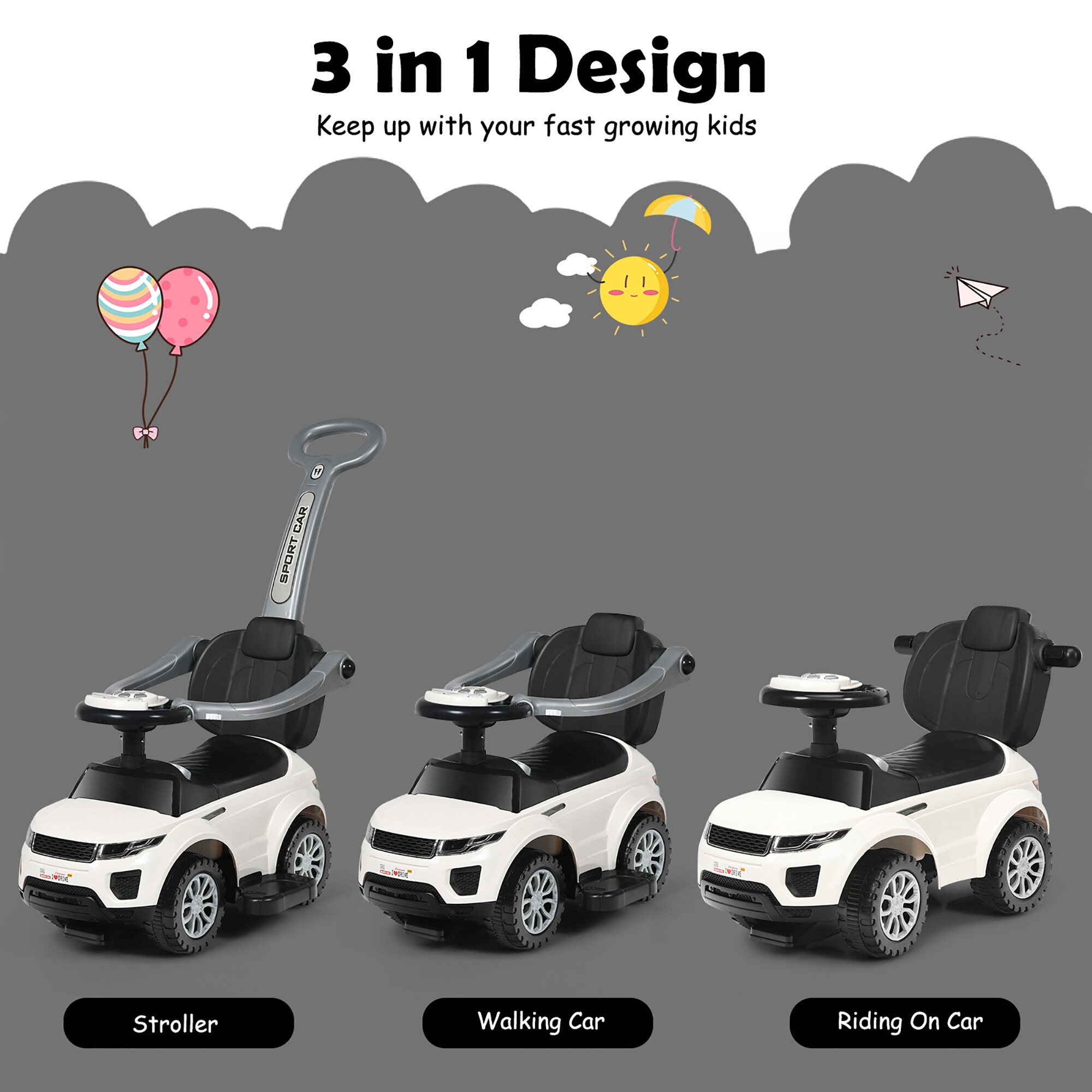 Costway 3 2025 in 1 stroller