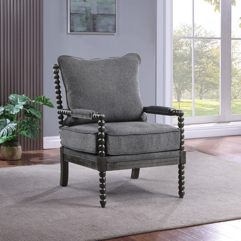 Eliza Spindle Chair - Charcoal