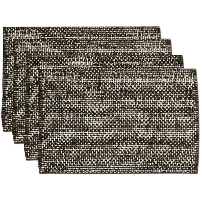 Sweet Home Collection Two Tone Cotton Woven 13x19 Placemats Chocolate (Set of 2, 4, or 6)