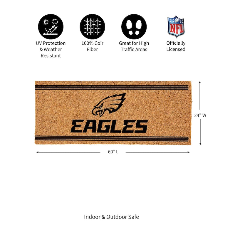 Philadelphia Eagles Monochrome Indoor/Outdoor Coir Door Mat