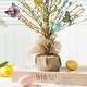 preview thumbnail 22 of 20, Glitzhome 18"H Easter Eggs Blossom Table Tree Spring Artificial Plants Centerpieces