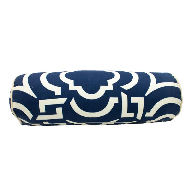 Jiti Outdoor Waterproof Sunbrella Traditional Geometric Patterned Bolster Pillows Cushions for Pool Patio Chair 7 x 21