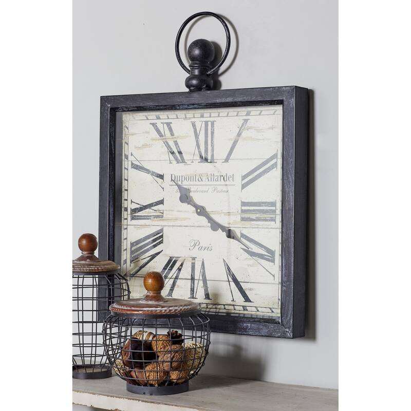 Metal Pocket Watch Style Decorative Wall Clock - Brown - Roche River Decor